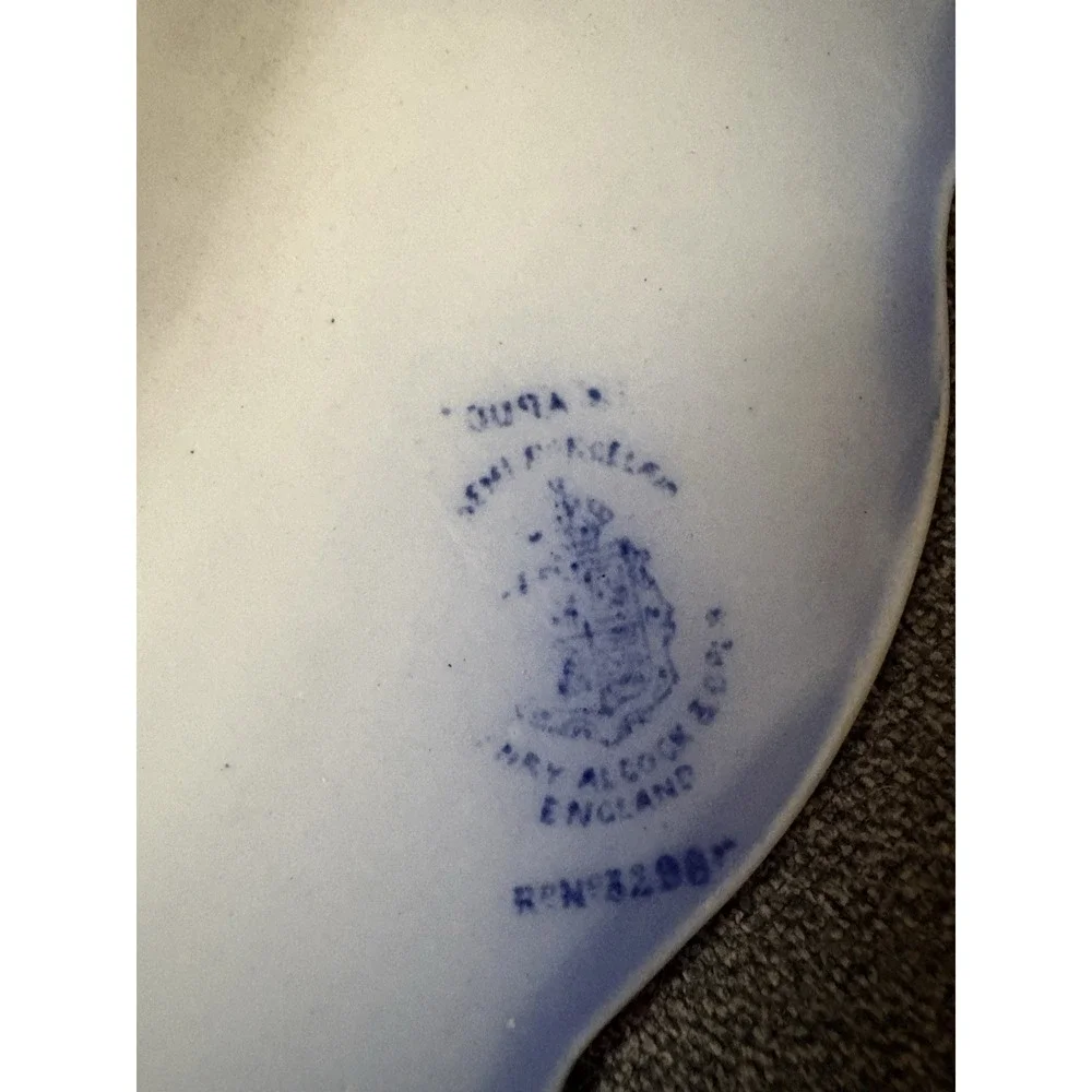 Antique 19th C.  Henry Alcock Touraine Dinner Plate Flow Blue 9